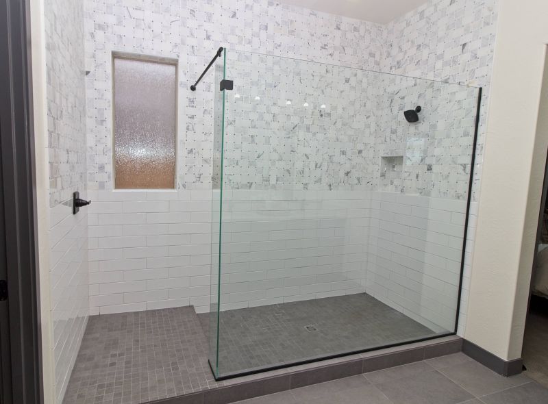 Sleek Shower with Linear Drain